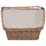 Firewood Basket with Handle 61.5x46.5x58 cm Brown Willow 286989