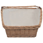 ZNTS Firewood Basket with Handle 61.5x46.5x58 cm Brown Willow 286989
