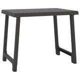 Camping Table Anthracite 79x56x64 cm PP Wooden Look 364735
