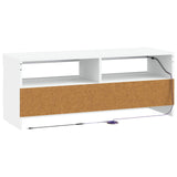 LED TV Cabinet White Engineered Wood 897865