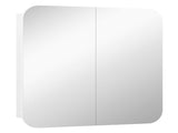 Arched Bathroom Mirror Cabinet with Adjustable Shelves - White T3398P423513