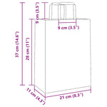 ZNTS Paper Bags 250 pcs with Handles Yellow 21x11x28 cm 4102007