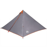 Family Tent Tipi 7-Person Grey and Orange Waterproof 94712