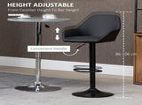 Bar Stools Set of 2, Height Adjustable Swivel Barstools, PU Leather Kitchen Stools with Backs, T3398P343308