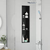 Shower Niche Black 90 x 20 x 9.5 cm Stainless Steel 42012666