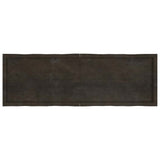 Table Top Dark Brown 160x50x cm Treated Solid Wood Live Edge 364036