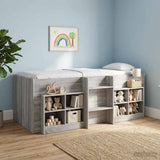 Kids'High Bed Frame 2 pcs Grey Sonoma 90 x 190 cm 3422584