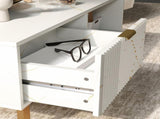 Elegant Marble Effect Storage Coffee Table - White T3398P328273