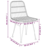 5 Piece Garden Dining Set Black Poly Rattan 3157883