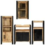 Bathroom Furniture Set 4 pcs Brown Soild Mango Wood 3305686