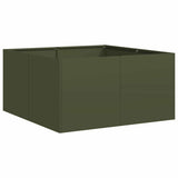 Planter Olive Green 80x80x40 cm Cold-rolled Steel 860741