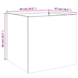 ZNTS Planters 2 pcs White 49x47x46 cm Steel 841562