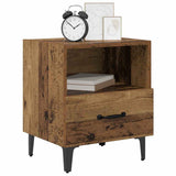 Bedside Cabinet with Drawer 2 pcs Old wood 40 x 35 x 47.5 cm 880598