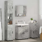 Bathroom Furniture Set with Drawer 4 pcs Concrete Grey 3392976