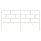 Bed Headboard White 186x4x100 cm Solid Wood Pine 814210