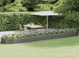 Garden Raised Bed Galvanised Steel 507x100x36 cm Grey 319009
