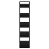 Book Cabinet/Room Divider Black 60x35x160 cm Solid Wood 813893
