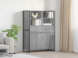 Sideboard 2 pcs Grey Sonoma 81 x 36 x 150.5 cm Engineered Wood 3403037