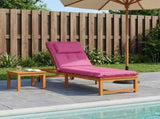 Sunlounger Cushion GEMERT 100% Polyester Pink 190 x 60 x 9 cm 947538