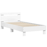 Bed Frame without Mattress with LED Lights White 90x200 cm 838715