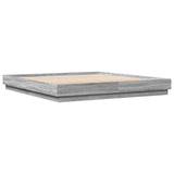 Bed Frame Grey Sonoma Engineered Wood, Plywood Super King Durable 3209840