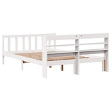 Bed Frame without Mattress White 140x190 cm Solid Wood Pine 3306573