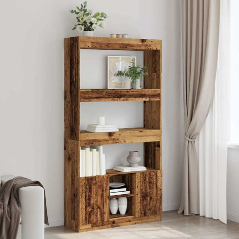 Highboard Old Wood 92x33x180 cm Engineered Wood 3309625