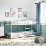 Bunk Bed without Mattress White 75x190 cm Steel 4019881