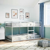 Bunk Bed without Mattress White 75x190 cm Steel 4019881