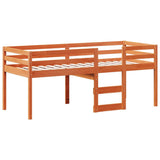 High Sleeper Bed without Mattress Wax Brown 90x200 cm Solid Wood Pine 3282015
