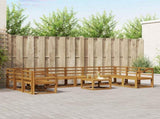 Outdoor Sofa Set 11 pcs Natural Solid Acacia Wood 3367102