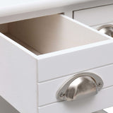 Side Table White 40x40x40 cm Paulownia Wood 284068