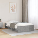 Bed Frame without Mattress Concrete Grey 75x190cm Engineered Wood 3295712