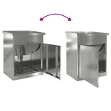 Parcel Drop Box Black 47.5 x 38 x 59 cm Galvanised Steel 874945