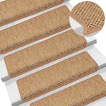 ZNTS Stair Mats Self-adhesive Sisal-Look 30 pcs 65x21x4 cm Orange 3365889