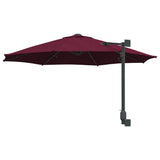 Garden Parasol Manual Bordeaux Red 248 x 248 x 148 cm 42003247