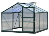 6 x 6ft Polycarbonate Greenhouse, Large Walk-In Green House with Slide Door and Window, Garden T3398P314191