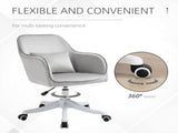 Vinsetto Velvet Office Chair, Desk Chair, Makeup Vanity Chair with Massage Lumbar Pillow and Rolling T3398P554972