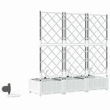 Garden Planter 3 pcs White 120 x 40 x 126 cm PP 42002920
