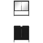 Bathroom Furniture Set with Storage 2 pcs Black 60 x 30 x 60 cm 3334324