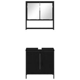 Bathroom Furniture Set with Storage 2 pcs Black 60 x 30 x 60 cm 3334324