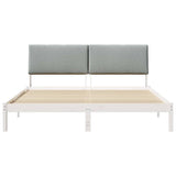 Bed frame White and light grey 180 x 200 cm Solid pine wood 3394367