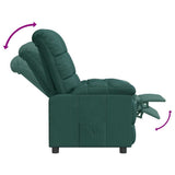 Recliner Chair Dark Green Fabric 289802