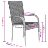 7 Piece Garden Dining Set Black 3099399