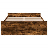 Bed Frame with Drawers without Mattress Smoked Oak 135x190 cm Double 3280318