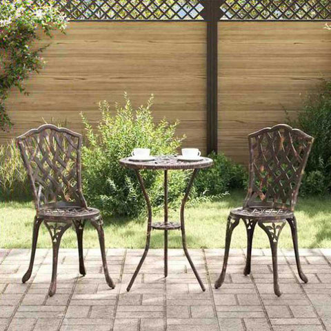 Garden Chair 2 pcs Bronze 55 x 56.5 x 91cm Aluminium 42002394