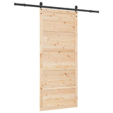 Sliding Door Natural 80 x 208 cm Solid Pine Wood 3445627