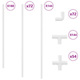 PVC Pipe 29 pcs White PP and PE 864620