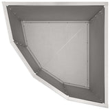 Corner Planter Silver 45 x 45 x 50 cm Stainless steel 883672