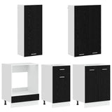 Kitchen Unit LYON 5 pcs Black Oak Engineered Wood 3438228